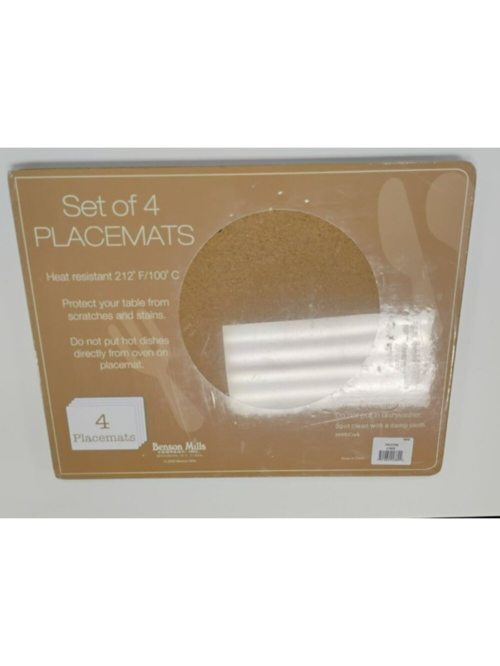 Set Of 4 Cork Placemats With Fruit Design Heat Resistant NEW - Picture 3 of 4